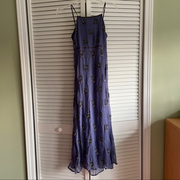 Free People Beaded Open Back Maxi Dress Size 0 XS - Picture 4 of 10